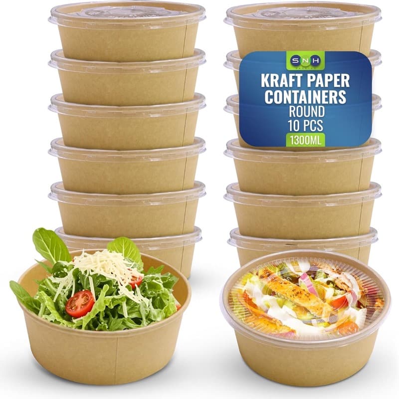 Leak-proof Paper Soup & Salad Bowls