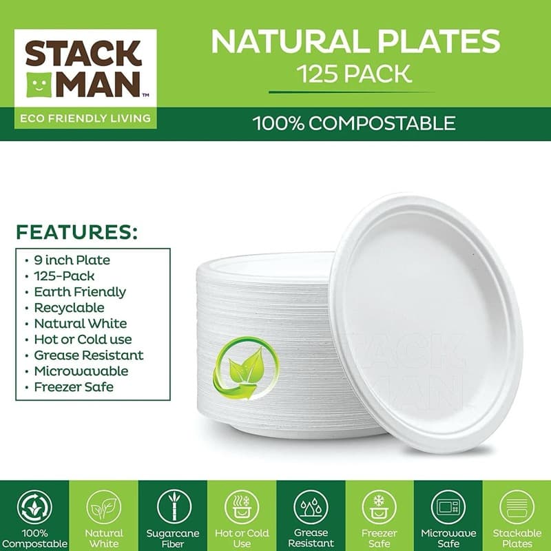 Disposable Biodegradable Paper Plates
