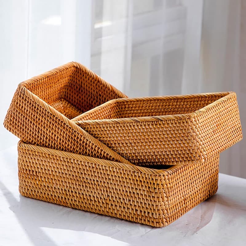 Rattan & Cane Wicker Baskets & Décor